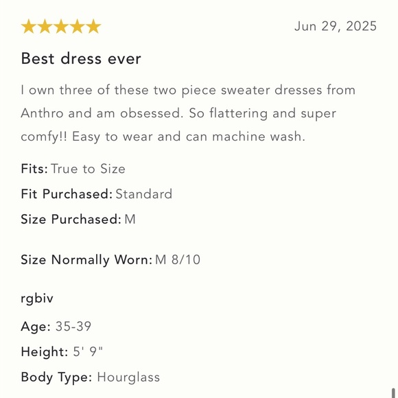 NWT Anthropologie The Gemini Cap-Sleeve‎ Sweater + Tank Dress Set - Picture 9 of 12